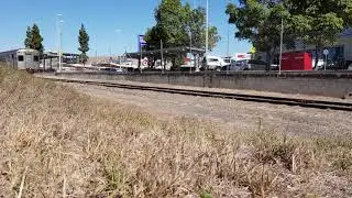 QR Heritage train seen at Ipswich railway workshops.