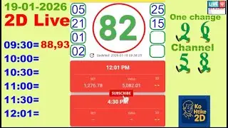 2d live တနင်္လာနေ့ နံနက်ခင်း ( ၁၉-၁-၂၀၂၆ / ၁၂း၀၁ )