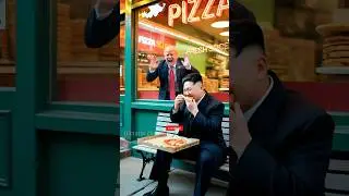 Trump vs Kim: The Great Pizza War 🍕😂 #youtubeshorts #funny #comedy #dictatorcinematic