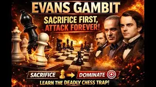 Evans Gambit: Sacrifice First, Attack Forever ♟️#evansgambit #chess#chessgame #shatranj64#viralvideo