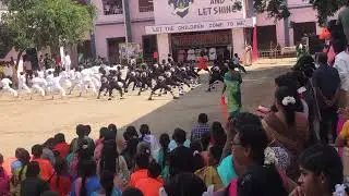 BFMS Independence Day function. Kung fu karati