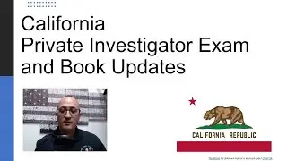 California Private Investigator Exam UPDATE