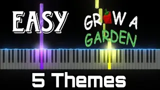 5 Grow A Garden Music Themes on Piano (Easy Piano Tutorial)