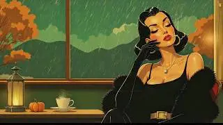 September Rain & Relaxing Fall Coffee Shop Ambience 🌧️ 1940's Retro Jazz for Good Mood
