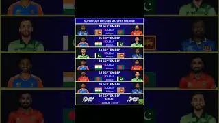 🔥 *Asia Cup 2025 Super Four Schedule Revealed!*🏏 #asiacup2025 #cricketlover #cricket