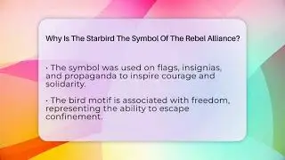 Why Is The Starbird The Symbol Of The Rebel Alliance? - Guided By The Force