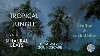 Jungle Soundscape with Theta waves 7.5 HZ ✨Binaural Beats✨Nature Sounds✨Healing & Revitalising✨