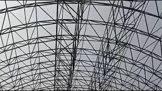 Steel Structure Building Erection work progress.