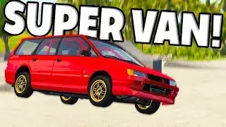 TURBO MINI-VAN SLEEPER! - BeamNG Drive Mini-Van Mod