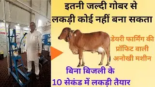 बिना बिजली के गोबर से लकड़ी बनाने वाली मशीन, गौशाला के घाटे को प्रॉफिट में बदल देगी । Mati India ।
