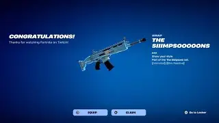 Fortnite The Simpsons Wrap Twitch Drop Showcase