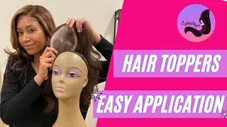 HAIR TOPPER APPLICATION tutorial get thick hair in 5 minutes