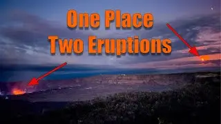 Big Island, Hawaii - watching two volcano eruptions at the same time 4K (Dec 2, 2022)
