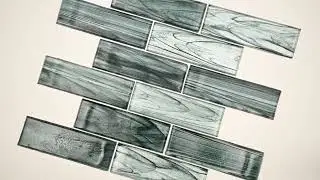 Midnight Blue Ombre 2x6x6mm Glossy Glass Subway Tile