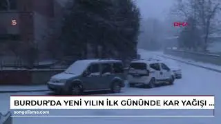 Burdur'da yeni yılın ilk g&uuml;n&uuml;nde kar yağışı etkili oldu