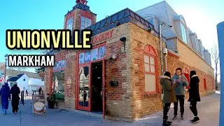 Main Street Unionville, Markham, Toronto, Canada, 4k Video  March, 2021