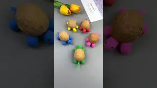 #walnut shell craft ideas#turtle#diy#trending#viral#shorts#short#clay#crafts#mohini#Mohini varshney🤩