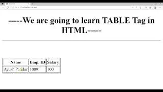 Introduction to HTML #3 Table Tag by CodeLine
