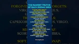 The Rawest Truth About Every Zodiac Sign 🔥 | What No One Tells About Each ZodiacSign #zodiac