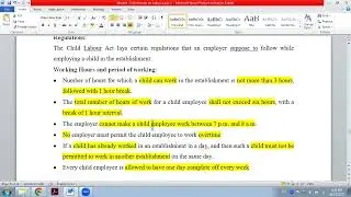 30 - Child and Women Labour Act
