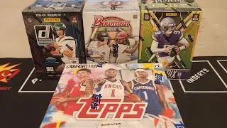 Ripping 4 Random Sports Card Boxes!!! (Sick Pull!)