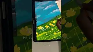 Let&rsquo;s Draw Together | Calm Landscape in Procreate  | Digital drawing |Calm environment