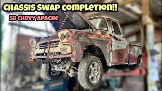 1958 Apache Chassis Swap Complete!! | Pt. 6 | w/ 2006 Blazer Chassis