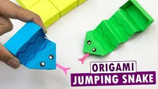 How to Make an Origami Jumping Snake &ndash; Easy Paper Craft Tutorial!