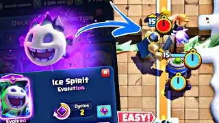 2.9 Mortar Cycle with Ice Spirit Evolution! Easiest Mortar Deck to use in Clash Royale!