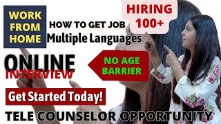 Work From Home Job | Tele Counselor Job | No Age Limit | Multiple Languages | Tamil, Telugu & More