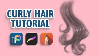 How to Draw Realistic Curly Hair Digitally | Procreate | Sketchbook | Ibispaint x