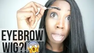 Trying Stick On Eyebrow Wigs! LACE EYEBROWS!