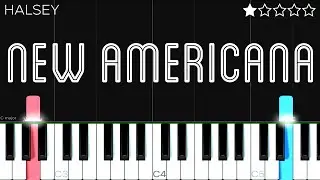 Halsey - New Americana | EASY Piano Tutorial