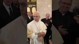 Pope Leo XIV makes surprise appearance at the Vatican