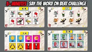 5- MINUTES Say The Word On Beat Challenge /  EASY MEDIUM HARD / Fast Rhythm Test