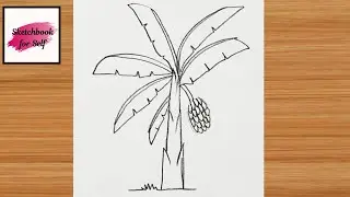 How to draw banana tree easily 🍌🍌 Easy To draw with Paintng