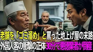 【感動実話】老舗寿司店を「ゴミ溜め」と罵った地上げ屋。助けたホームレスが放った一言に男は顔面蒼白。30分後、全てを失い土下座する羽目に…【朗読】