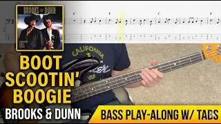 Boot Scootin' Boogie - Brooks & Dunn | Bass Guitar Cover (Play Along Tabs)