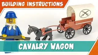 How to build a Cavalry Wagon - Lego Western MOC (Building instructions)
