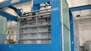 PROMASS EPS Shape Moulding Machine producing PALLETS