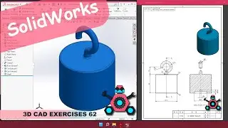SolidWorks | 3D CAD EXERCISES 62 | StudyCadCam | Solution Tutorial |