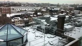 Whitechapel- Snow view New Town Hall from roof