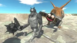 Escape from spinning head alien | Escape from monster - Animal Revolt Battle Simulator