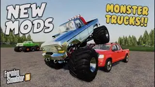 FS19 | NEW MODS | MONSTER TRUCKS!! (Review) Farming Simulator 19 | 29th June 2021.