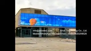 Film LED Screen Display Colorful Transparent Adhesive LED Billboard Glass Mounted Film Led dsplay,