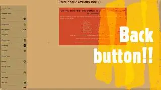 Back Button in easy ActionsTree webtool