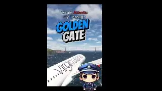 Virgin Atlantic Airbus A320 Fly through Golden Gate #shorts