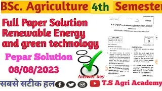 Full Paper Solution Renewable Energy and green technology BSc AG 4 sem. 8 August 2023
