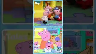 Tales VS Toys: Cardboard Hospital 🏥📦 #PeppaPig #Shorts #toys #toyplay NEW