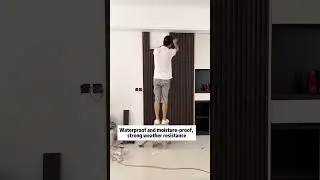 WPC wall panel invisible door installation. WPC wall panel price. Cheap WPC wall panel factory. #wpc